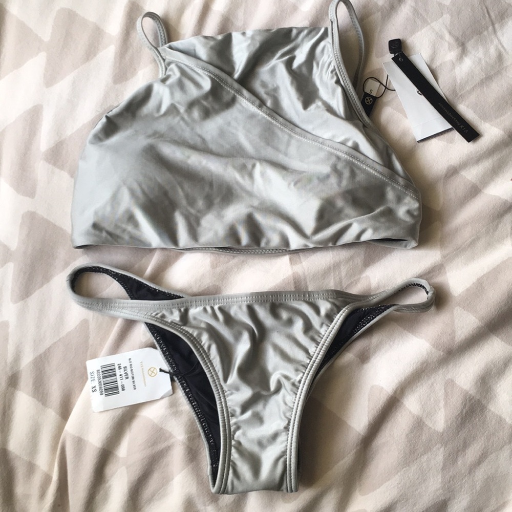 Silver swimsuit set